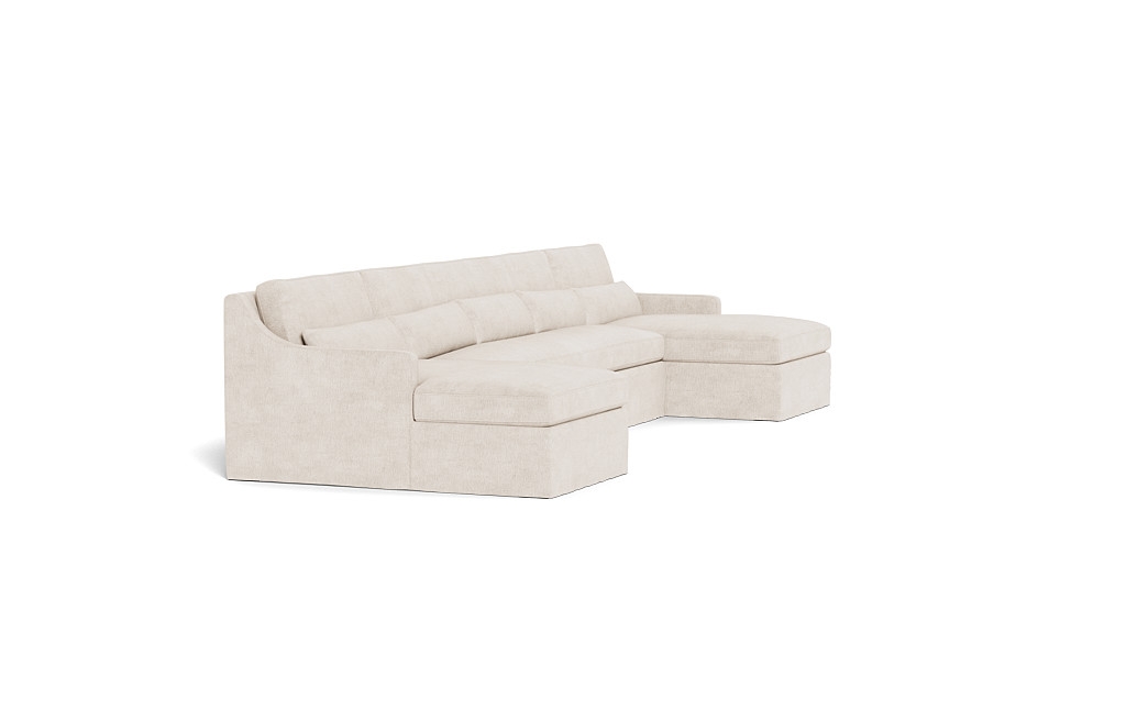 Ella Slipcovered 3-Piece 5-Seat U-Sectional - Image 4