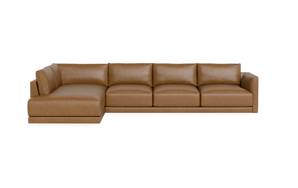 Lukas 4-Seat Leather Left Bumper Sectional - Image 0