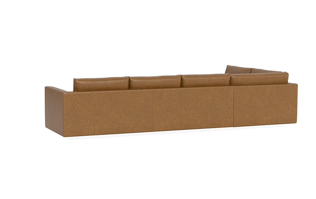 Lukas 4-Seat Leather Left Bumper Sectional - Image 4
