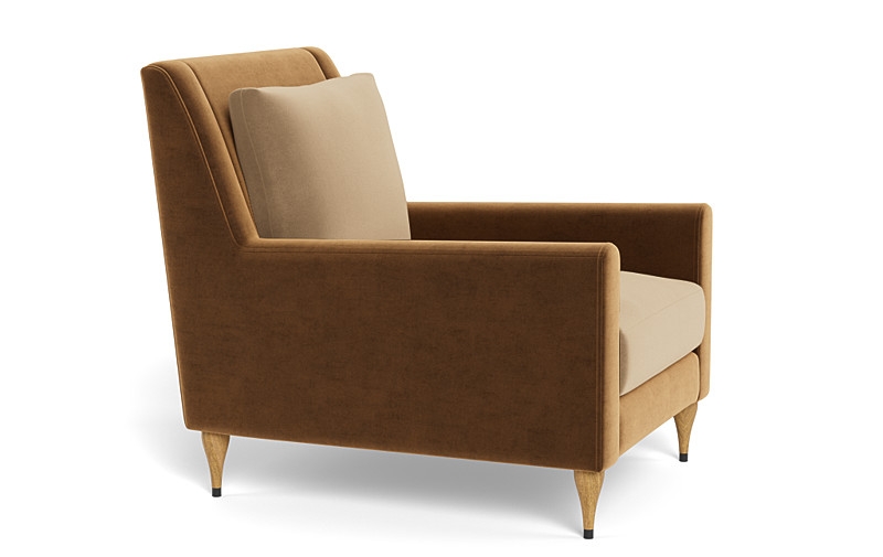 Lennox Velvet Color Block Petite Chair - Image 1