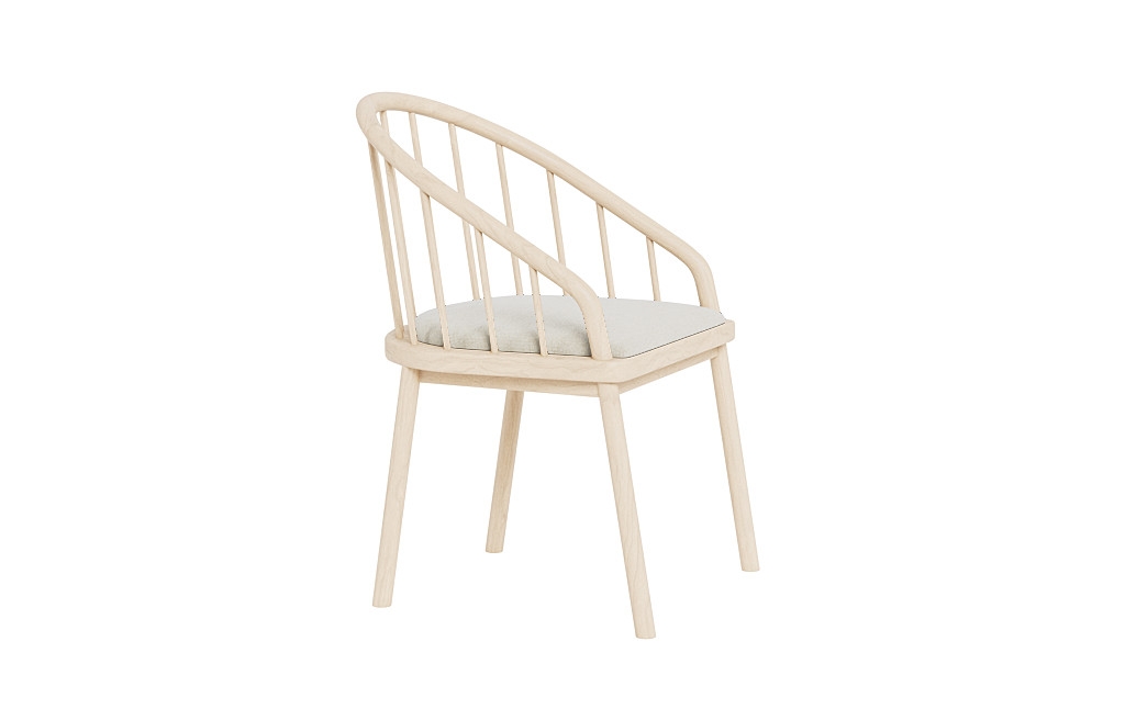 Alten Wood Framed Upholstered Seat Chair - Image 2
