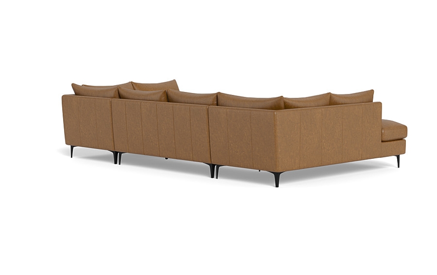 Sloan Leather 3-Piece U-Bumper Sectional - Image 1