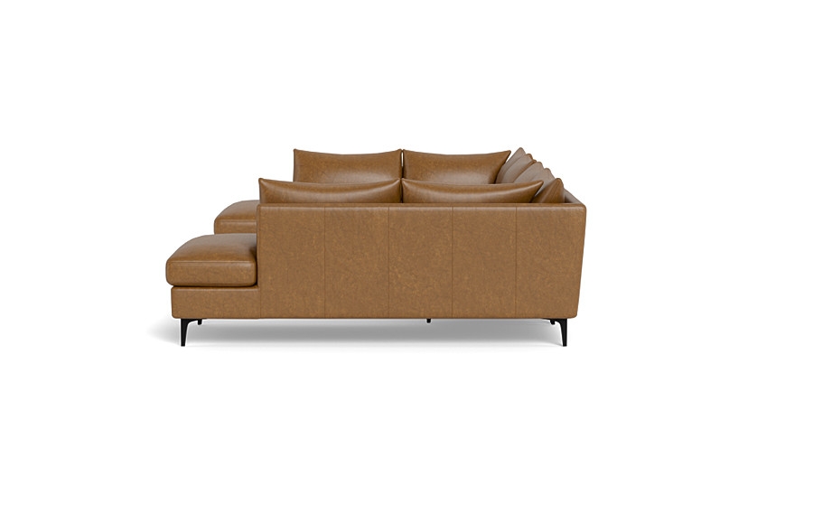 Sloan Leather 3-Piece U-Bumper Sectional - Image 2