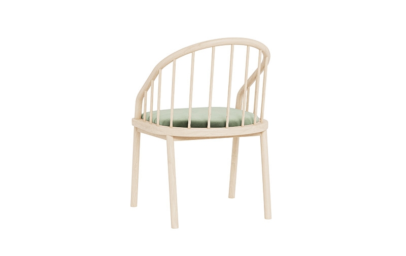 Alten Wood Framed Upholstered Seat Chair - Image 1