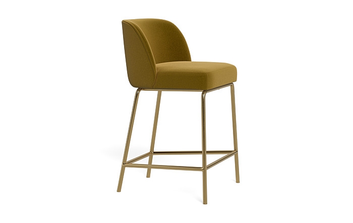 Graham Metal Framed Upholstered Counter Stool - Image 3
