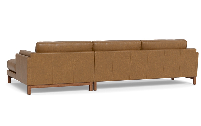 117" Gaby Leather 3-Seat  Chaise Sectional - Image 2