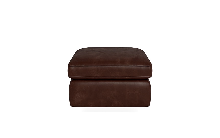 James Leather Square Ottoman with Storage Option - Image 3