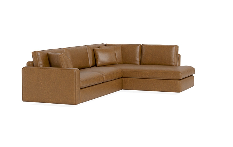 James Leather 3-Seat Right Bumper Sectional - Image 1
