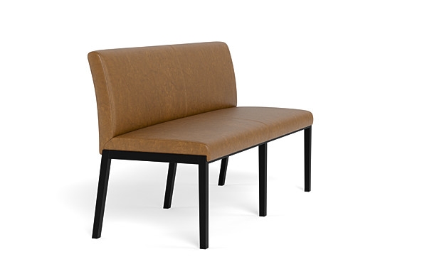 Callen Leather Wood Framed Upholstered Bench - Image 2