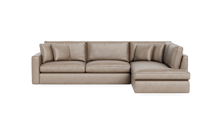 James Leather 3-Seat Right Bumper Sectional - Image 0