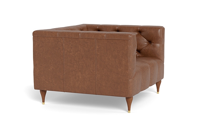 Ms. Chesterfield Leather Accent Chair by Apartment Therapy - Image 4