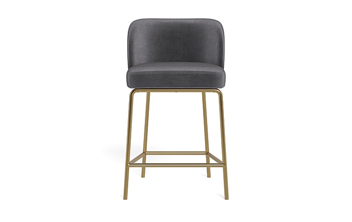 Graham Metal Framed Upholstered Counter Stool - Image 0