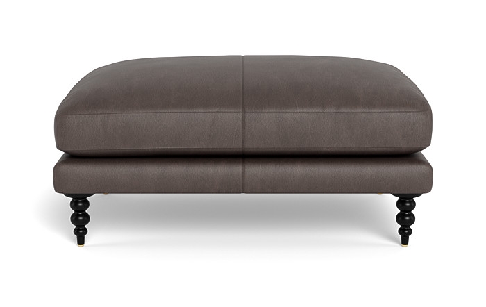 Maxwell Leather Ottoman - Image 0