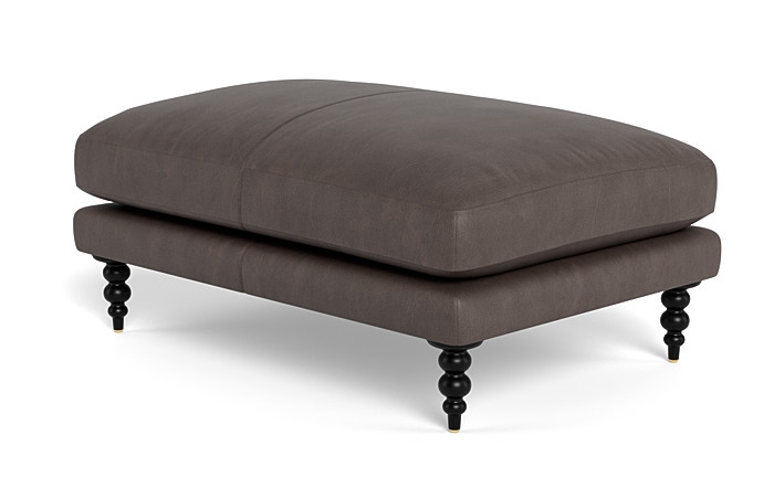 Maxwell Leather Ottoman - Image 2