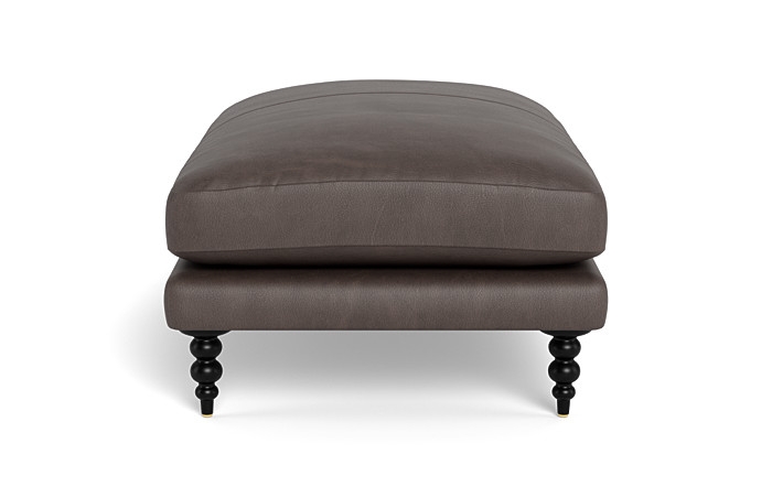 Maxwell Leather Ottoman - Image 1