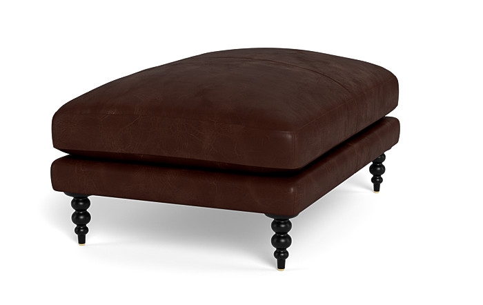 Maxwell Leather Ottoman - Image 2