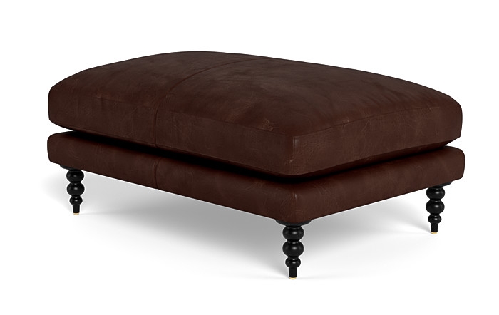 Maxwell Leather Ottoman - Image 4