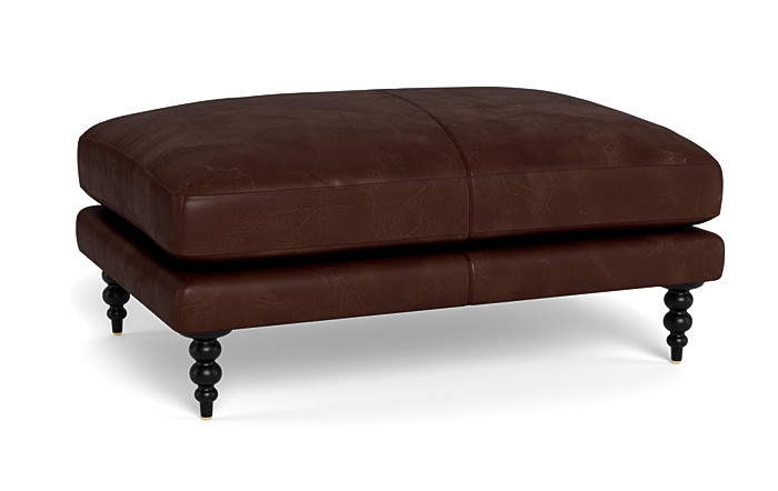 Maxwell Leather Ottoman - Image 3