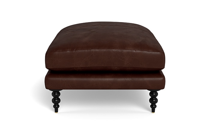 Maxwell Leather Ottoman - Image 1