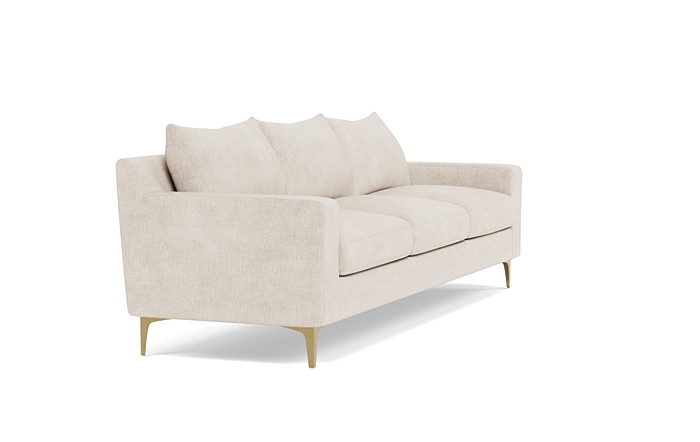 Sloan 3-Seat Sofa Down alternative fill, matte brass - Image 3