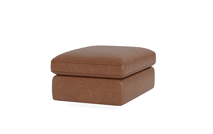 James Leather Square Ottoman with Storage Option - Image 2