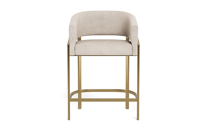 Mina Metal Framed Upholstered Stool - Image 0