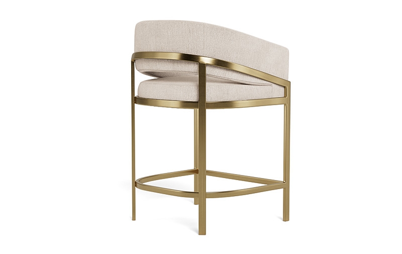 Mina Metal Framed Upholstered Stool - Image 4