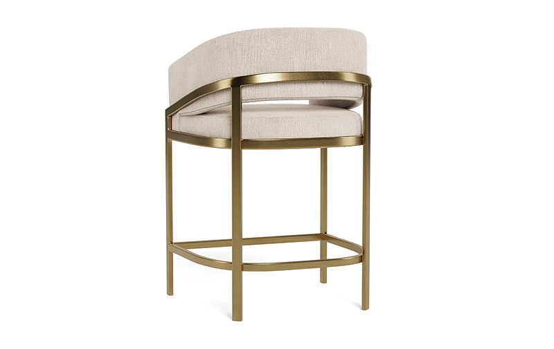 Mina Metal Framed Upholstered Stool - Image 1