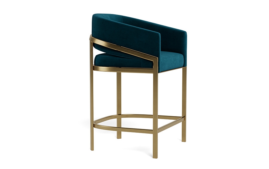 Mina Metal Framed Upholstered Stool - Image 4