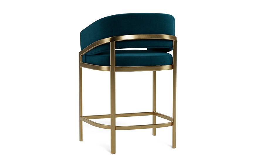 Mina Metal Framed Upholstered Stool - Image 1