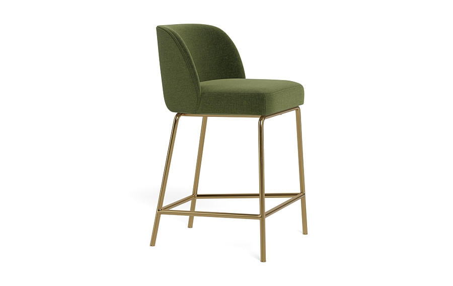 Graham Metal Framed Upholstered Counter Stool - Image 1