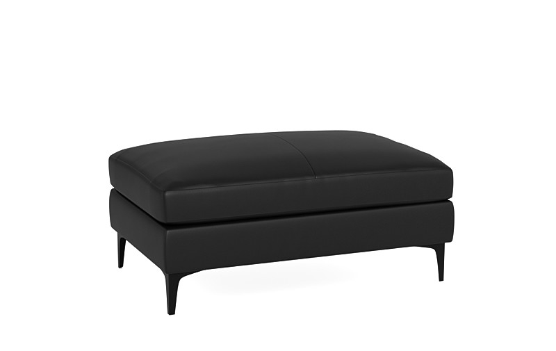 Sloan Leather Storage Ottoman - Image 1