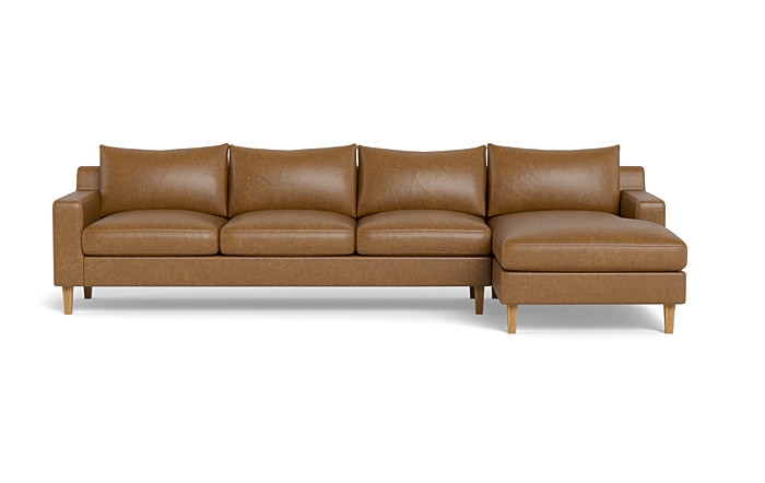 Sloan Leather 4-Seat  Chaise Sectional - Image 0