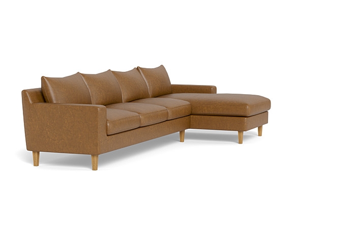 Sloan Leather 4-Seat  Chaise Sectional - Image 2