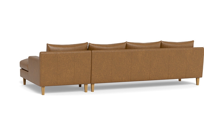 Sloan Leather 4-Seat  Chaise Sectional - Image 4