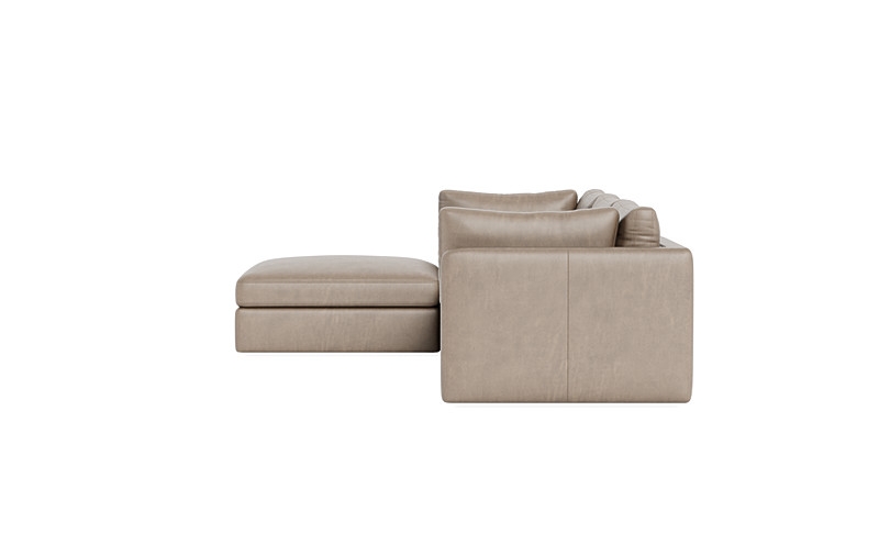 Tatum Leather Modular 3-Seat Chaise Sectional - Image 1