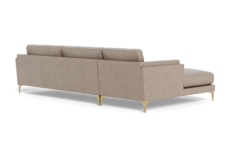 Gaby Leather 3-Seat  Chaise Sectional - Image 1
