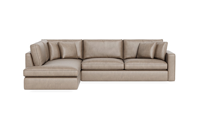 James Leather 3-Seat Left Bumper Sleeper Sectional - Image 0