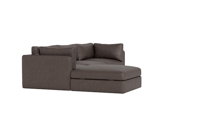 Tatum Leather Modular 3-Seat Chaise Sectional - Image 4