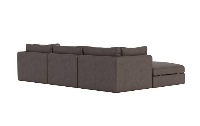 Tatum Leather Modular 3-Seat Chaise Sectional - Image 2