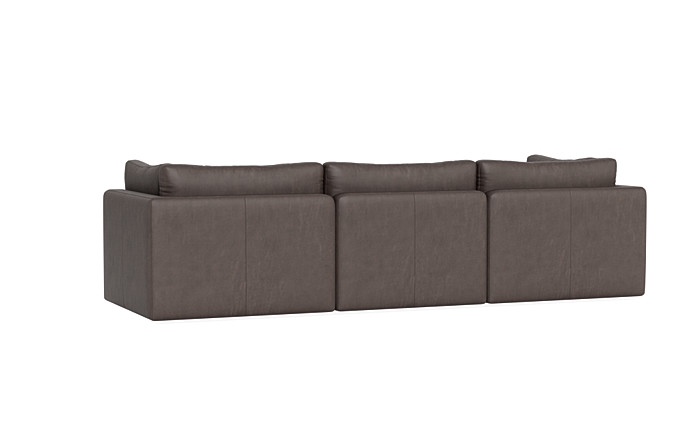 Tatum Leather Modular 3-Seat Chaise Sectional - Image 1