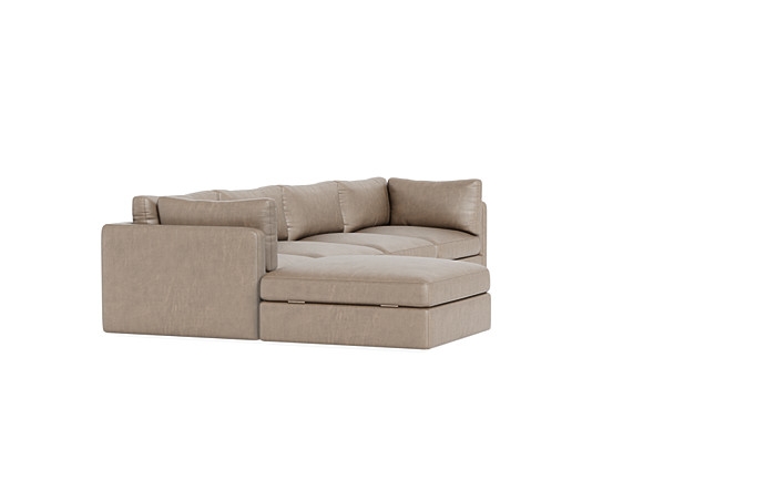 Tatum Leather Modular 4-Seat Chaise Sectional - Image 2