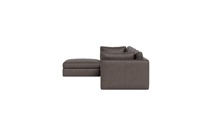 Tatum Leather Modular 4-Seat Chaise Sectional - Image 4