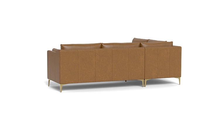 Caitlin Leather 3-Seat  Bumper Sectional - Image 2