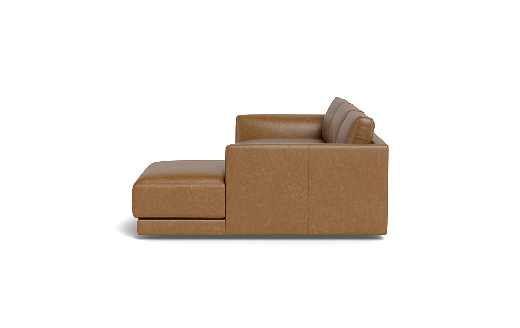 Lukas Leather 3-Seat Right Chaise Sectional - Image 1