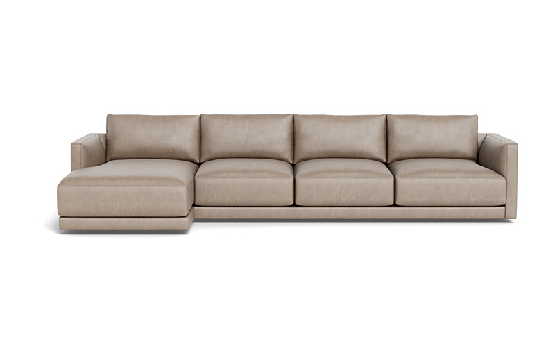 Lukas Leather 4-Seat Left Chaise Sectional - Image 0