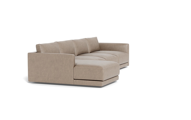 Lukas Leather 4-Seat Left Chaise Sectional - Image 3