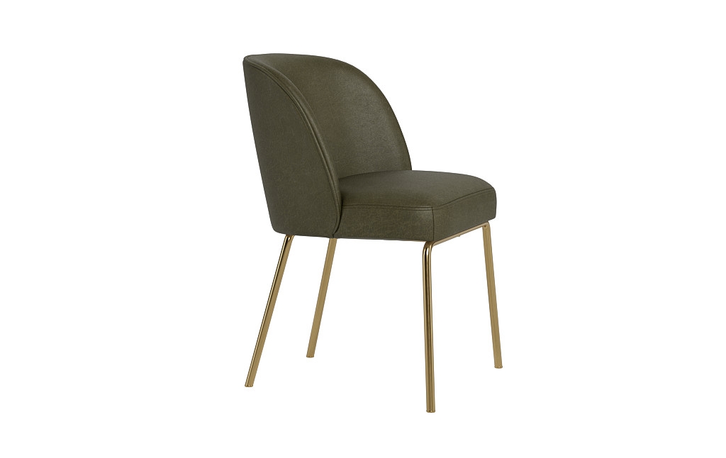 Graham Leather Metal Framed Upholstered Chair - Image 4