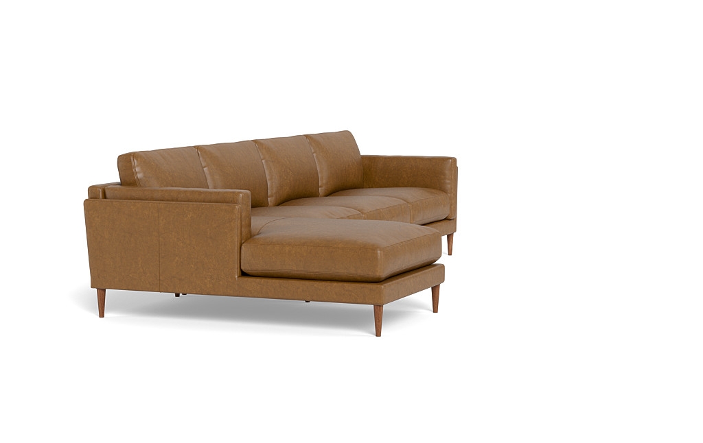 Gaby Leather 4-Seat  Chaise Sectional - Image 4
