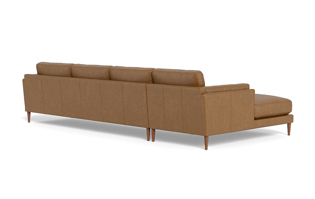 Gaby Leather 4-Seat  Chaise Sectional - Image 3
